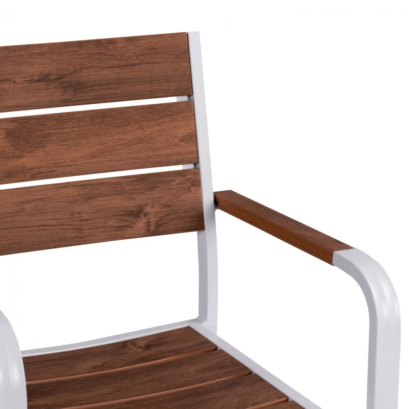 Aluminum Armchair White & Polywood FK5127.01 55x56x85 cm Aluminum Armchair White & Polywood FK5127.01 55x56x85 cm