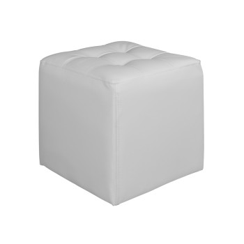 Stool 37x37x35cm With PU white Punk FK264.02