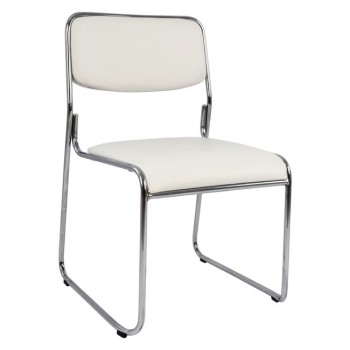 Conference office chair FK1019.02 White color 48,5x51,5x77 cm