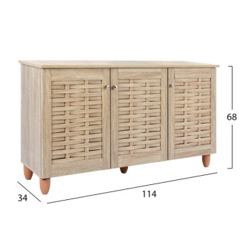 Shoe Cabinet Wooden 3 doors FK2211.02 Sonama 114x34x68