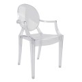 Chair acrylic clear with arms Aramis FK0169 52,2x56,5x92Ηcm