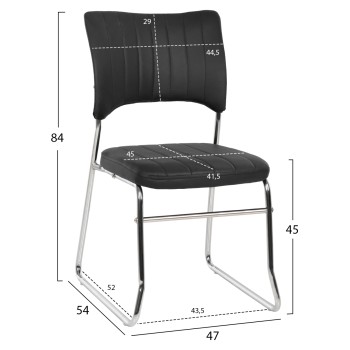 Conference chair FK1071.01 Black 47x54x84 cm. Conference chair FK1071.01 Black 47x54x84 cm.
