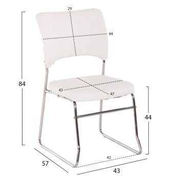Conference chair FK1071.02 White 52x60x85 cm Conference chair FK1071.02 White 52x60x85 cm