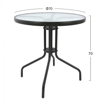 Table Metallic Grey '70x70 FK5146.01