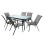 Set Dining Table 7 pieces 1Table & 6 chairs Grey FK5119.01