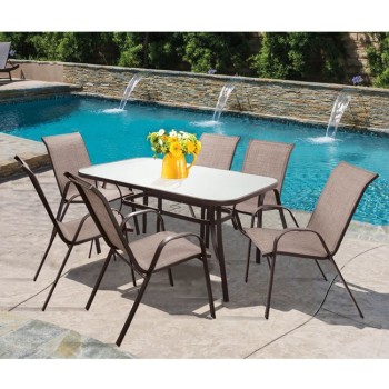 Set dining table 7 pieces 1 Table & 6 chairs Brown FK5119.02 Set dining table 7 pieces 1 Table & 6 chairs Brown FK5119.02