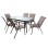 Set dining table 7 pieces 1 Table & 6 chairs Brown FK5119.02