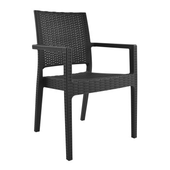 Chair with arms Polypropylene Dark Grey FK5134.01 57x55,5x89 cm