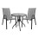 Set Dining Table 3 pieces with table & Chairs leon Grey FK5184.01