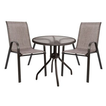Set dining table 3 pieces with table & chairs Leon Brown FK5184.02