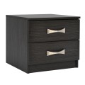 Bedside table with 2 drawers and handles FK2235.01 Zebrano 48x40x42 Bedside table with 2 drawers and handles FK2235.01 Zebrano 48x40x42