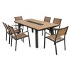 Set Dining Table 7pieces Aluminum in grey color FK5233.02