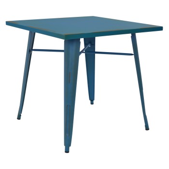 Dining Table Metallic in blue patina color FK0608.88 80X80X76