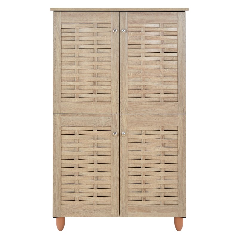 Shoe Cabinet Wooden 4 doors FK2210.02 Sonama 77x34x123 Shoe Cabinet Wooden 4 doors FK2210.02 Sonama 77x34x123