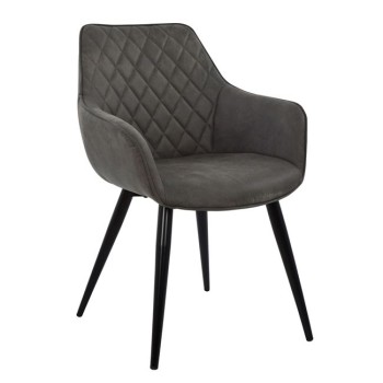 Armchair Mando FK8006.10 with grey Nubuck fabric 60x60x84cm