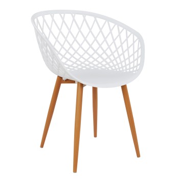 Armchair Polypropylene white Ariadne FK8001.01 62,5x56x80cm