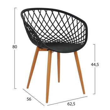 Armchair Polypropylene black Ariadne FK8001.02 62,5x56x80cm Armchair Polypropylene black Ariadne FK8001.02 62,5x56x80cm