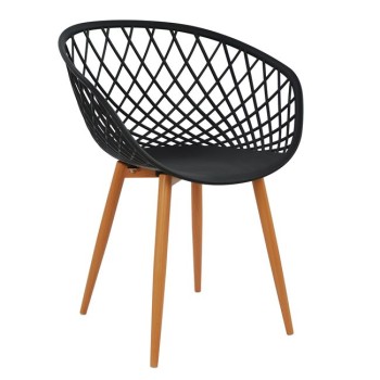 Armchair Polypropylene black Ariadne FK8001.02 62,5x56x80cm