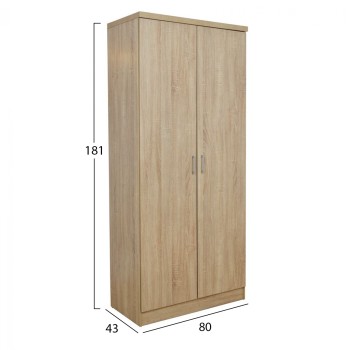 Wardrobe 2 Door sonama FK368.02 80x43x181 Wardrobe 2 Door sonama FK368.02 80x43x181