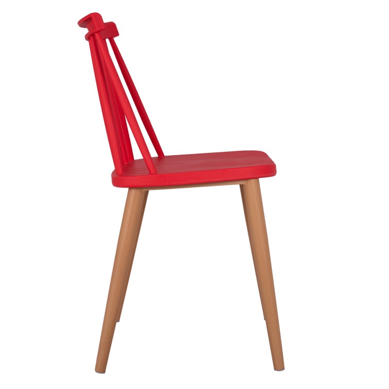 Dining chair FK8052.07 Vanessa red with metallic legs 42,5x47x81,5cm Dining chair FK8052.07 Vanessa red with metallic legs 42,5x47x81,5cm