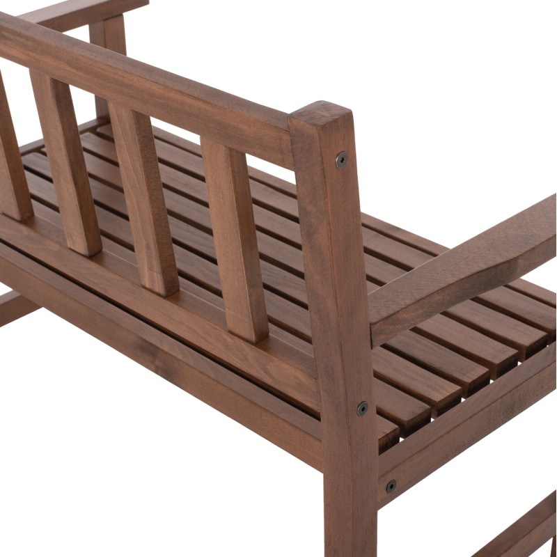 2-SEATER BENCH NAXOS FB95407 IMPREGNATED BEECH WOOD IN WALNUT COLOR 110x68x84Hcm 2-SEATER BENCH NAXOS FB95407 IMPREGNATED BEECH WOOD IN WALNUT COLOR 110x68x84Hcm