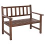 2-SEATER BENCH NAXOS FB95407 IMPREGNATED BEECH WOOD IN WALNUT COLOR 110x68x84Hcm