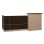 RECEPTION DESK DALTON FK2068.01 MELAMINE IN WENGE-BEIGE 240x80x106Hcm.
