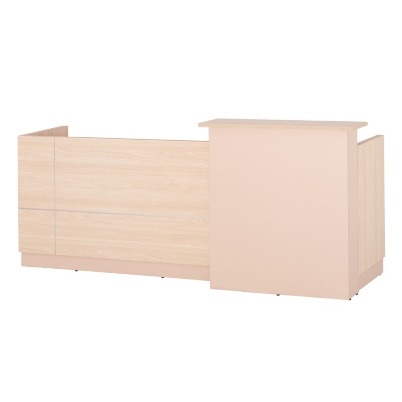 RECEPTION DESK DALTON FK2068.02 MELAMINE IN SONAMA-BEIGE 240x80x106Hcm. RECEPTION DESK DALTON FK2068.02 MELAMINE IN SONAMA-BEIGE 240x80x106Hcm.