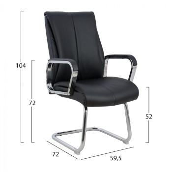 Conference chair FK1094.01 Black 59,5x72x104 cm Conference chair FK1094.01 Black 59,5x72x104 cm