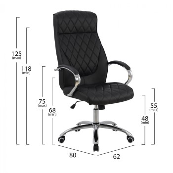 Manager's office chair FK1098.01 Black 62x80x125cm