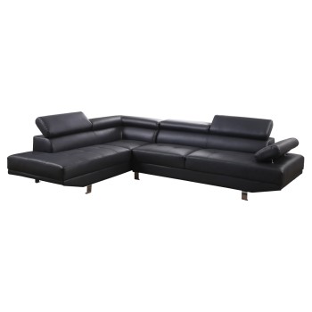 LEFT CORNER-SOFA GORO FK3084.02L BLACK PU 270x200x87Η cm LEFT CORNER-SOFA GORO FK3084.02L BLACK PU 270x200x87Η cm