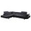 LEFT CORNER-SOFA GORO FK3084.02L BLACK PU 270x200x87Η cm