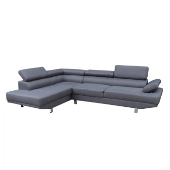 LEFT CORNER SOFA GORO FK3085.10L GREY FABRIC 270x200x87H cm LEFT CORNER SOFA GORO FK3085.10L GREY FABRIC 270x200x87H cm