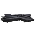 RIGHT CORNER SOFA GORO FK3085.10L BLACK PU 270x200x87H cm RIGHT CORNER SOFA GORO FK3085.10L BLACK PU 270x200x87H cm
