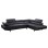 RIGHT CORNER SOFA GORO FK3085.10L BLACK PU 270x200x87H cm