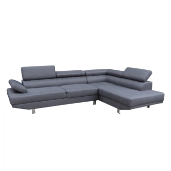 RIGHT CORNER SOFA GORO FK3085.10L GREY FABRIC 270x200x87H cm