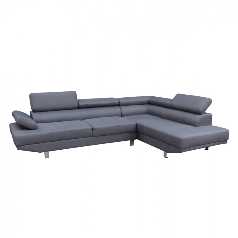 RIGHT CORNER SOFA GORO FK3085.10L GREY FABRIC 270x200x87H cm RIGHT CORNER SOFA GORO FK3085.10L GREY FABRIC 270x200x87H cm