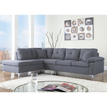 Left Corner Sofa 282x197x90H cm FK3087L Grey Left Corner Sofa 282x197x90H cm FK3087L Grey