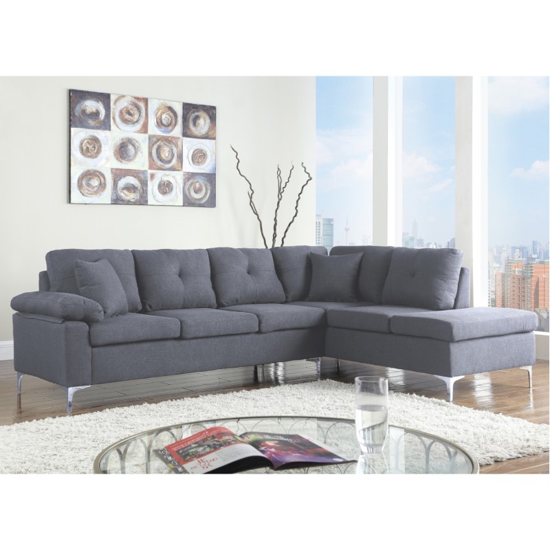 Corner right Sofa 282x197x90H cm FK3087R Grey Corner right Sofa 282x197x90H cm FK3087R Grey