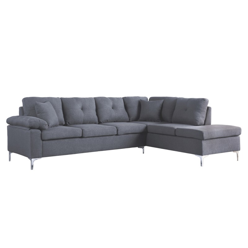 Corner right Sofa 282x197x90H cm FK3087R Grey Corner right Sofa 282x197x90H cm FK3087R Grey