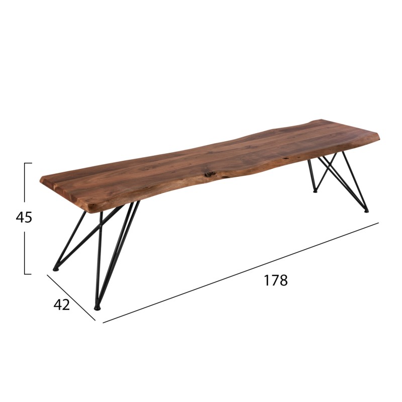 Bench Rio FK8182 Solid wood acacias 178Χ42Χ45