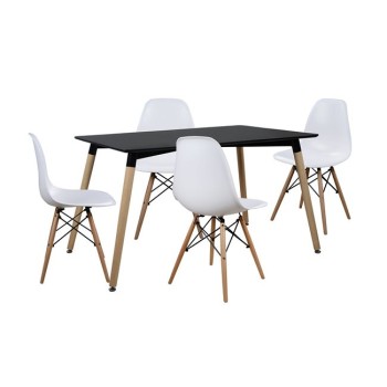 Set Dining Table 5 pieces with Table and 4 chairs FK102224 120x80x73 cm