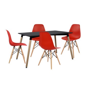Set Dining Table 5 pieces with Table and 4 chairs FK102228 120x80x73 cm