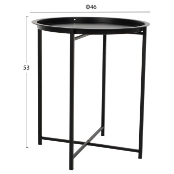 Table Foldable Metallic Black 45cm FK5287.01 Table Foldable Metallic Black 45cm FK5287.01