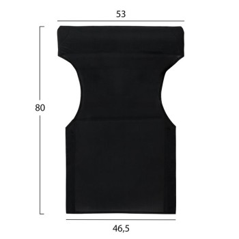 Pillow black color 2x1 for director's armchair FK5272.05 46.5χ53χ80
