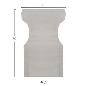 Pillow cream color 2x1 for director's armchair FK5272.60 46.5χ53χ80