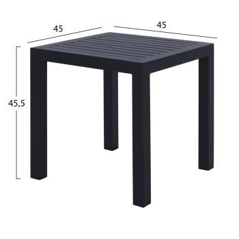 Aluminum Coffee Table QIANA FK5402.02 Grey 45x45x45,5Ηcm Aluminum Coffee Table QIANA FK5402.02 Grey 45x45x45,5Ηcm