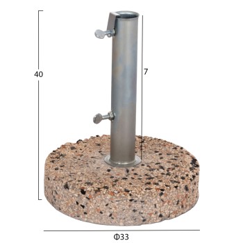 Umbrella's Base with Mosaic 15Kg FK5476.15 with tube diameter 52mm Umbrella's Base with Mosaic 15Kg FK5476.15 with tube diameter 52mm