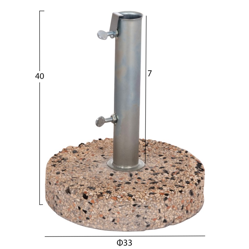 Umbrella's Base with Mosaic 15Kg FK5476.15 with tube diameter 52mm Umbrella's Base with Mosaic 15Kg FK5476.15 with tube diameter 52mm