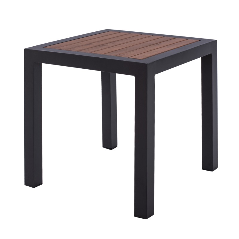Aluminum Coffee Table SABRA FK5403.02 Grey with Polywood 45Χ45Χ45,5H Aluminum Coffee Table SABRA FK5403.02 Grey with Polywood 45Χ45Χ45,5H